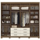 Guarda-roupa Casal 8 Portas 6 Gavetas Master Com Espelho E Pé