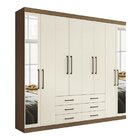 Guarda-roupa Casal 8 Portas 6 Gavetas Master Com Espelho Jato