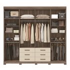 Guarda Roupa Casal 8 Portas 6 Gavetas Master Com Pés Castanho