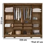 Guarda Roupa Casal 8 Portas 9113 Moval