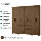 Guarda Roupa Casal 8 Portas 9720 Naturale Branco Moval