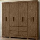 Guarda Roupa Casal 8 Portas 9720 Naturale Branco Moval