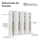 Guarda-roupa Casal 8 Portas Batentes Branco/branco/rustic Sat