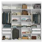 Guarda-roupa Casal 8 Portas Batentes Branco/preto/preto Satur