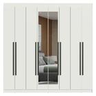 Guarda-roupa Casal 8 Portas Batentes Com Espelho Branco/branc