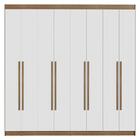 Guarda-roupa Casal 8 Portas Batentes Rustic/branco/rustic Net
