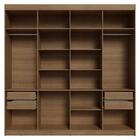 Guarda-roupa Casal 8 Portas Batentes Rustic/branco/rustic Net