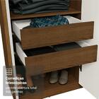 Guarda-roupa Casal 8 Portas Batentes Rustic/branco/rustic Net