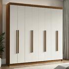Guarda-roupa Casal 8 Portas Batentes Rustic/branco/rustic Ven