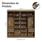 Guarda-roupa Casal 8 Portas Batentes Rustic/branco/rustic Ven