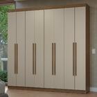 Guarda-roupa Casal 8 Portas Batentes Rustic/crema/rustic Netu