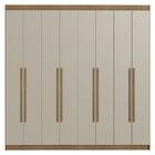 Guarda-roupa Casal 8 Portas Batentes Rustic/crema/rustic Netu