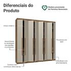 Guarda-roupa Casal 8 Portas Batentes Rustic/crema/rustic Netu