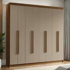 Guarda-roupa Casal 8 Portas Batentes Rustic/crema/rustic Venu