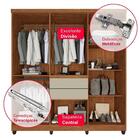 Guarda-roupa Casal 8 Portas Com Espelho 2 Gavetas Master Top