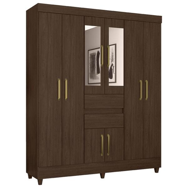 Guarda Roupa Casal 8 Portas Com Espelho 82060el Demobile
