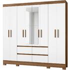 Guarda Roupa Casal 8 Portas Com Espelho 9720 Moval