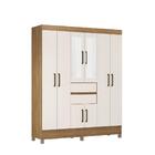 Guarda Roupa Casal 8 Portas Com Espelho Terni Amendola Off-wh