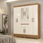 Guarda Roupa Casal 8 Portas Com Espelho Terni Amendola Off-wh