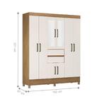 Guarda Roupa Casal 8 Portas Com Espelho Terni Amendola Off-wh