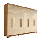 Guarda Roupa Casal 8 Portas Com Pés Paris Cinamomo/off White