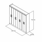 Guarda-roupa Casal 8 Portas Conan Malbec