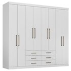 Guarda Roupa Casal 8 Portas E 6 Gavetas Master Branco