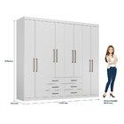 Guarda Roupa Casal 8 Portas E 6 Gavetas Master Branco