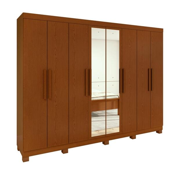 Guarda Roupa Casal 8 Portas Easy Slim Com Espelho E Pés Frass