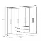Guarda Roupa Casal 8 Portas Espelho Plus Baunilha Castanho
