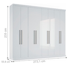 Guarda Roupa Casal 8 Portas Flaviana Branco