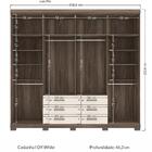 Guarda Roupa Casal 8 Portas Master Vip 8.6 Castanha/off White