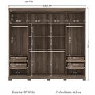 Guarda Roupa Casal 8 Portas Master Vip Castanha/off White - S