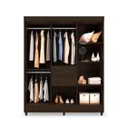 Guarda Roupa Casal 8 Portas Munique Com Espelho Elite Ebano T