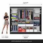 Guarda Roupa Casal 8 Portas Preto Fosco Mayra - Moveis Arapon