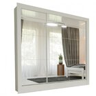 Guarda-roupa Casal 9 Espelhos 3 Portas De Correr 4 Gavetas Ma