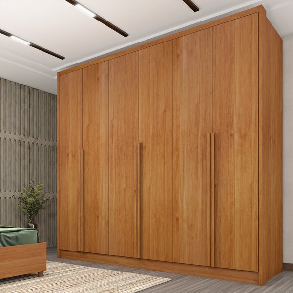 Guarda Roupa Casal  100% Mdf 6 Portas 6 Gavetas Sol 243cm Esp