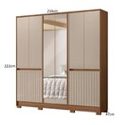 Guarda Roupa Casal  10 Portas  4 Gavetas Com 2 Espelhos  Alas