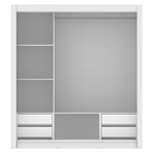 Guarda Roupa Casal  3 Portas de Correr de Espelho Madesa Lyon