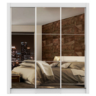 Guarda Roupa Casal  3 Portas de Correr de Espelho Madesa Lyon