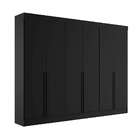 Guarda-roupa Casal  Ana 6 Pt 4 Gv Preto 240 Cm