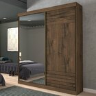 Guarda Roupa Casal  Com Espelho 2 Portas Correr  Bia Panan