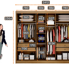 Guarda Roupa Casal- Diamond-cumaru/ripado 3d- Novo Horizonte