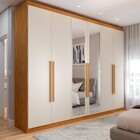 Guarda-roupa Casal  Madalena 6 Portas 4 Gavetas 100% Mdf Com