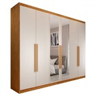 Guarda-roupa Casal  Madalena 6 Portas 4 Gavetas 100% Mdf Com