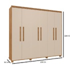 Guarda Roupa Casal  Madri 100% Mdf Pés Madeira Camas Fênix Ci