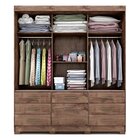 Guarda-roupa Casal  Mdf 3 Portas De Correr Espelho 7 Gavetas