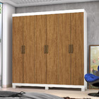 Guarda Roupa Casal  Z22 6 Portas 4 Gavetas Sem Espelho Com Pé