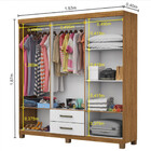 Guarda Roupa Casal A22 6 Portas 2 Gavetas Carioca Móveis