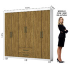 Guarda Roupa Casal A22 6 Portas 2 Gavetas Carioca Móveis